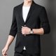 thumbnail image 3 of Traje de alta gama nuevo de primavera sin costuras para ocio para hombres jóvenes y de mediana edad estilo coreano ajustado sin planchado pequeño, 3 of 5
