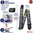thumbnail image 3 of Perri's Leathers 2" Polyester Guitar Strap with Leather Ends, Guns N Roses Appetite for Destruction, Large Skulls, 3 of 7