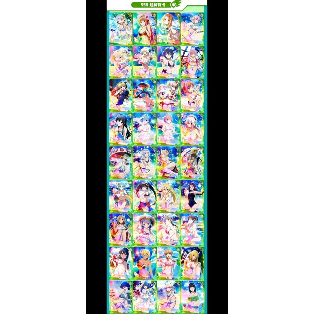 Goddess Story girl party Keqing albedo Hatsune Miku Anime figura circundante Tarjeta de colección de juegos, juguetes para niños, regalo de cumpleaños Fivean unisex