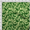 thumbnail image 3 of oneOone Cotton Poplin Green Fabric Joker & Poker Text Craft Projects Decor Fabric Printed By The Yard 56 Inch Wide, 3 of 4