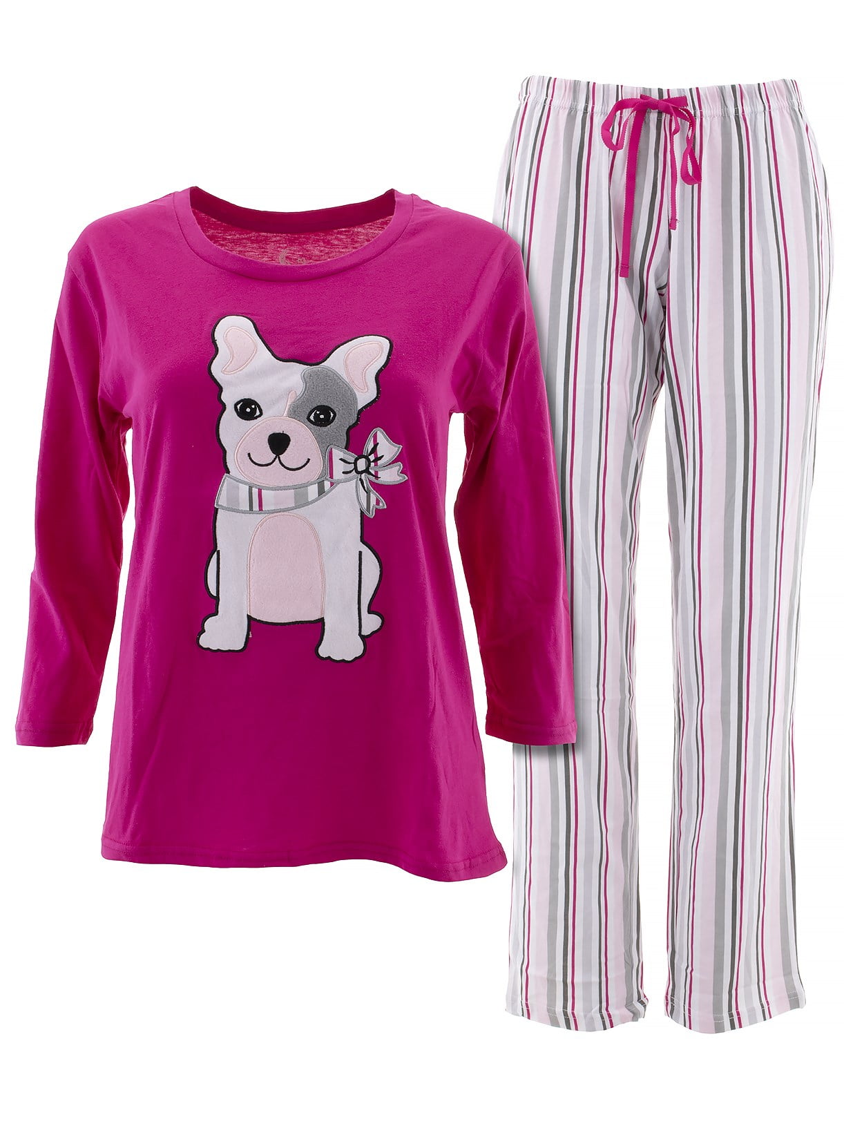 PJ Couture - PJ Couture Womens Pink Dog Critters Pajamas - Walmart.com - Walmart.com