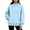 Light Blue, variant on FAHUOMU Women's Mock Neck Sweatshirt Dolman Sleeve Pullover Oversized Tops Casual Fall Winter Hoodies with Pocket