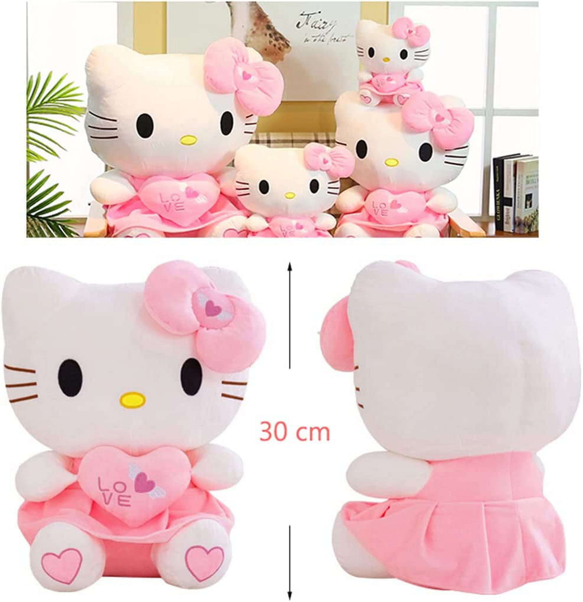 Hello Kitty Plush Toys, Cute Cat Pillow Plush, Soft Doll Toys, Stuffed  Animals Toy Birthday Gifts for Girls Kids (Pink)