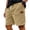 Khaki #019, variant on Mens Corduroy Shorts Casual Elastic Waistband Big and Tall Shorts Solid Color Lightweight Work Short with Pockets White L