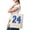 Black, variant on Baseball Number 24 Blue Sports Player Uniform Jersey Tote Bags