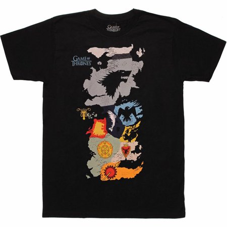 Animation Shops Game Of Thrones Westeros Sigil House Map T Shirt