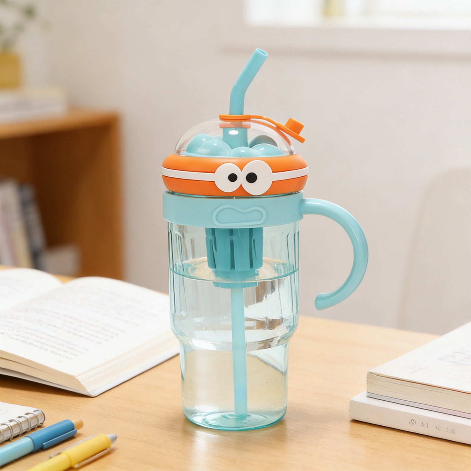 Large Capacity Water Bottle 1200ML Plastic Water Bottle With Straw, Portable Water Bottle With Handle, Leakproof Water Bottle Drink Container, Durable Water Bottle Daily Use Cup
