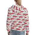thumbnail image 7 of Xecao Watercolor Red Truck And Fir Tree Pattern Hoodies for Women Sweatshirts Long Sleeve Sweatshirts Pullover Outfits with Pocket-Small, 7 of 7
