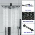 thumbnail image 4 of Single-Handle 3-Spray High Pressure Tub and Shower Faucet with 12 in. Shower Head in Black (Valve Included), 4 of 7