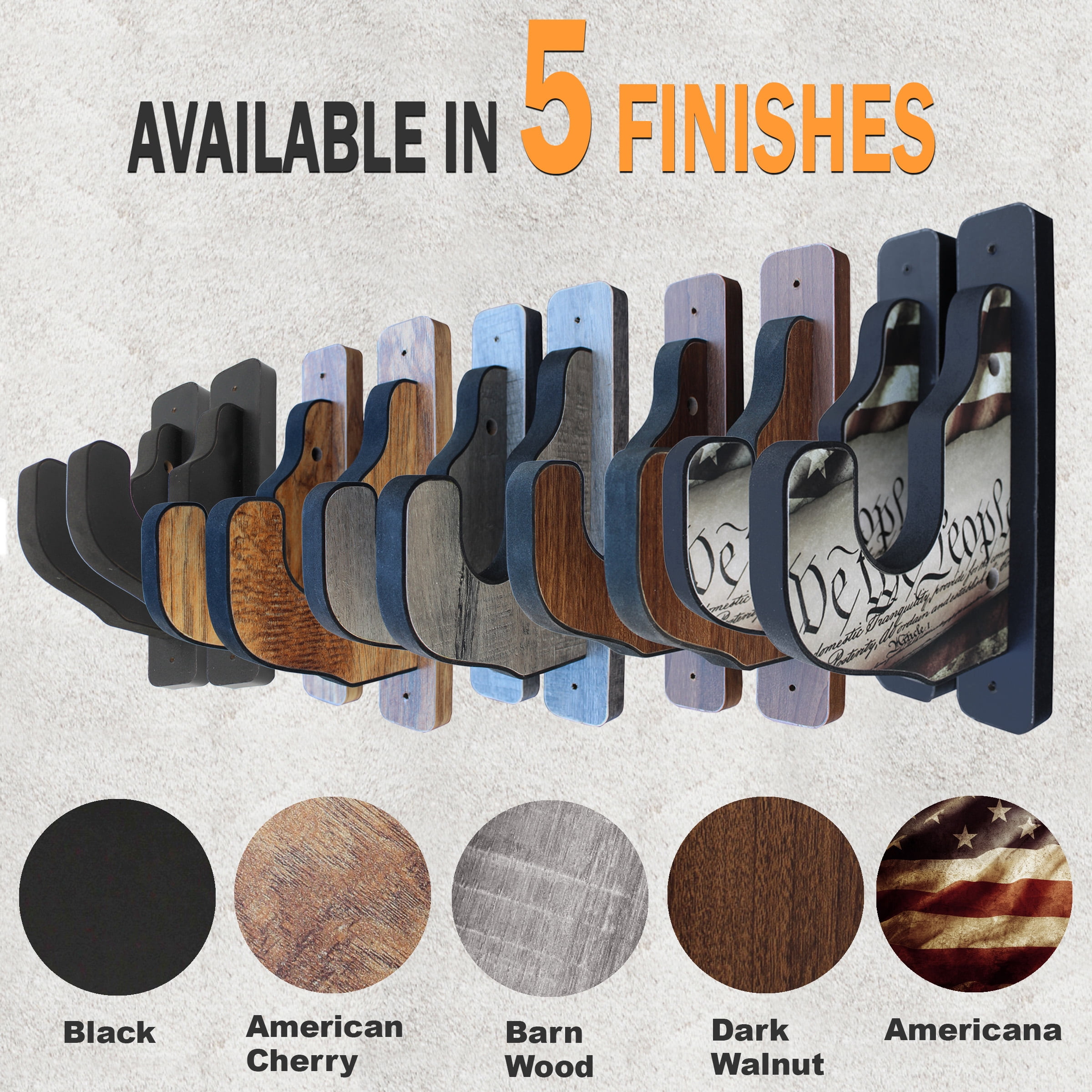 Rush Creek Creations | Indoor 1-Gun Rack for Wall for Shooting Rifles and Airsoft Shotguns, Single Gun Storage for Real Guns/Firearms, Premium Alternative for Single Gun Safe for Rifles and Pistols