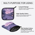 thumbnail image 3 of Yayeee Oven Mitts and Pot Holder Set of 4 Heat Resistant Kitchen Gloves Baking Hot Pad, Black Cat Walking, 3 of 5