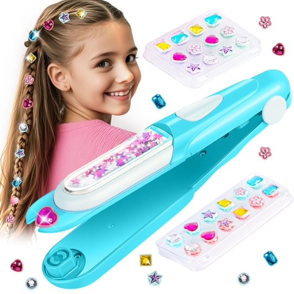 Kit de estampado de gemas para el cabello kidzkube para niñas de 3 a 12 años