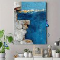 thumbnail image 4 of Pure Blue Textured Minimalist Canvas Art, Modernist Abstract Solid Color Home Wall Decor, 4 of 8