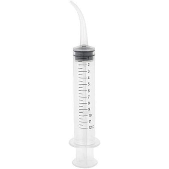 Una jeringa de enjuague bucal Jeringa de limpieza dental con punta curva