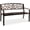 Brown, variant on WoofPaw Outdoor Bench Steel Garden Patio Porch Furniture for Lawn, Park, Deck w/Floral Design Backrest, Slatted Seat - Brown