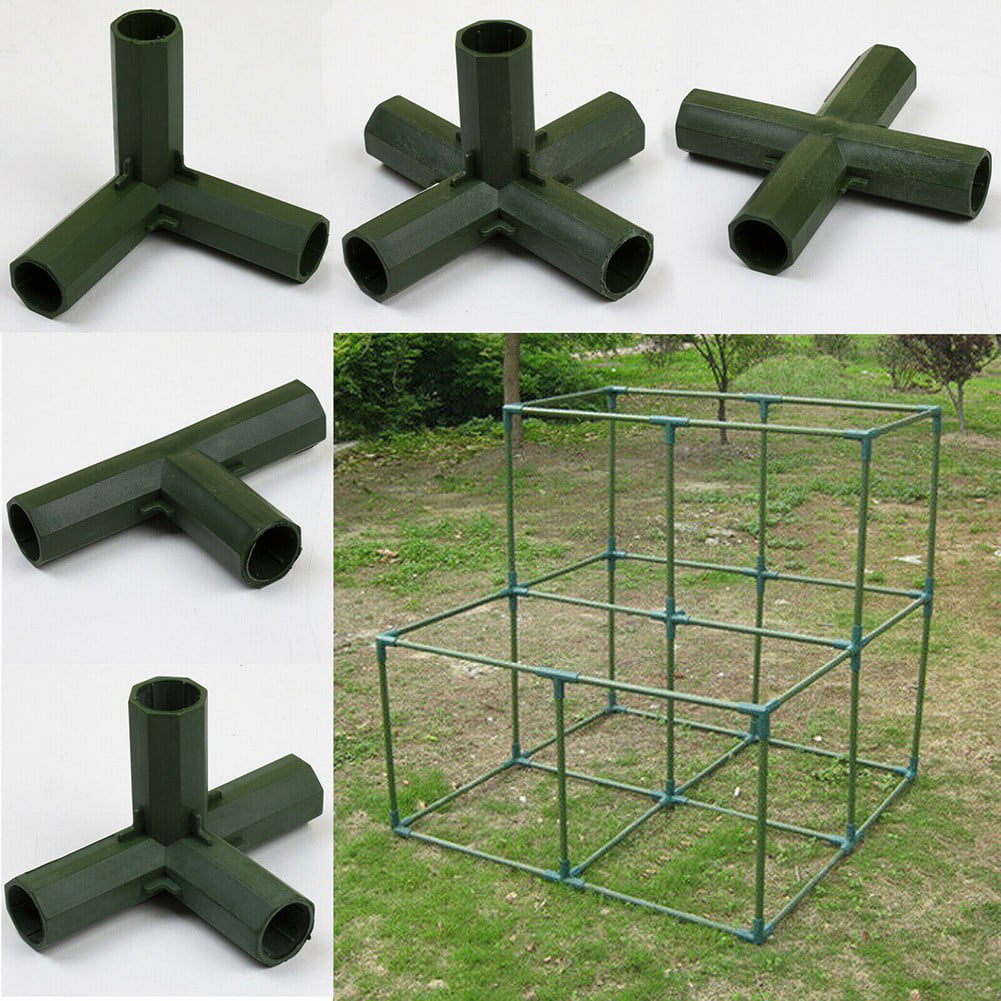 Green Connector Greenhouse Joints Outdoor Garden Plastic Structure Adapter 