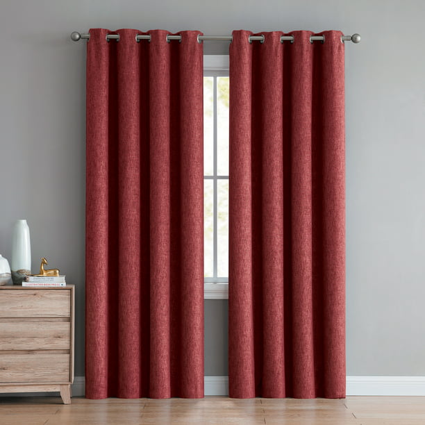 Ruthy S Textile Red Blackout Curtains, Red Checked Curtains 90×90