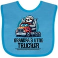 thumbnail image 3 of Inktastic Trucking Grandpa Little Trucker Boys Baby Bib, 3 of 4