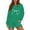 Green, variant on YUEHUA Women's 2 Piece Outfits Summer Sweatsuit Long Sleeve Bow Print Drawstring Hoodies and Lounge Sets With Pocket