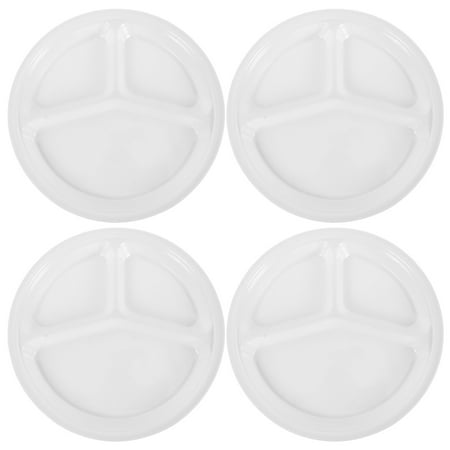 

4Pcs Household Fruit Plates Multi-function Dinner Plates Round Fruit Trays Food Accessory