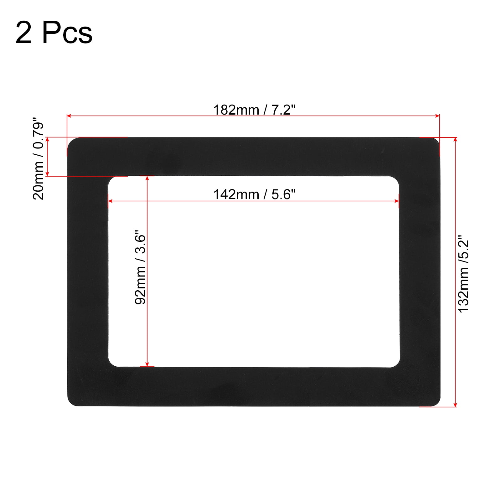 Unique Bargains Magnetic Photo Display Frame Black 132mm x 182mm