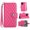 Rose, variant on Allytechgroup Wallet Case for iPhone 17, Luxury PU Leather Shockproof Protective Flip Cover for Women Girls, Kickstand Folio Case with Card Slots Holder Wrist Strap Lanyard, Rose