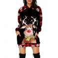 thumbnail image 1 of Vestido de noche de punto con estampado de árbol de Navidad para mujer, vestido de fiesta con capucha, moda de otoño, holgado, Sexy, Mini Festival, ropa femenina, 1 of 5