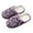 Purple, variant on Luxalzxs Winter Warm Cotton Slippers, Women Fashion Non-Slip Closed Toe Slippers Memory Foam Leopard Print House Slippers