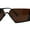 Black - Brown, variant on Womens Rimless Upside Down Half Frame Narrow Rectangular Metal Rim Sunglasses Black Light Black