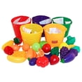 thumbnail image 1 of Juego de Roles Zulema 25 Piezas de Frutas Verduras y 5 Cestas Juguete para niños Petend Play, 1 of 8