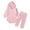 Pink, variant on Penkiiy Newborn Infant Baby Long Sleeve Solid Hoodie Romper Bodysuit Tops+Pants SetNewborn Easter Outfit Girl for 12-18 Months Kids Blue on Sale
