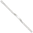 thumbnail image 3 of Auriga Fine Jewelry 925 Sterling Silver Figaro Link Id Bracelet 8.5inch for Women, 3 of 6