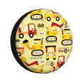 thumbnail image 1 of Fotbe Funny Construction Vehicles Funda de Llanta de Repuesto con Estampado, Engrosada, Ajuste Universal para Jeep, Remolque, RV, SUV, Camión-16 inch, 1 of 6