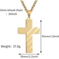 thumbnail image 4 of Gold Cross Necklaces for Men Stainless Steel Cross Pendant Chain American Flag Necklaces Religious Christian Jewelry Gifts|Customized Cross Necklaces, 4 of 6