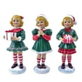thumbnail image 6 of Elegant Victorian Christmas Girl Set of Three Figurines, 6" Holiday Home Decor, 6 of 7
