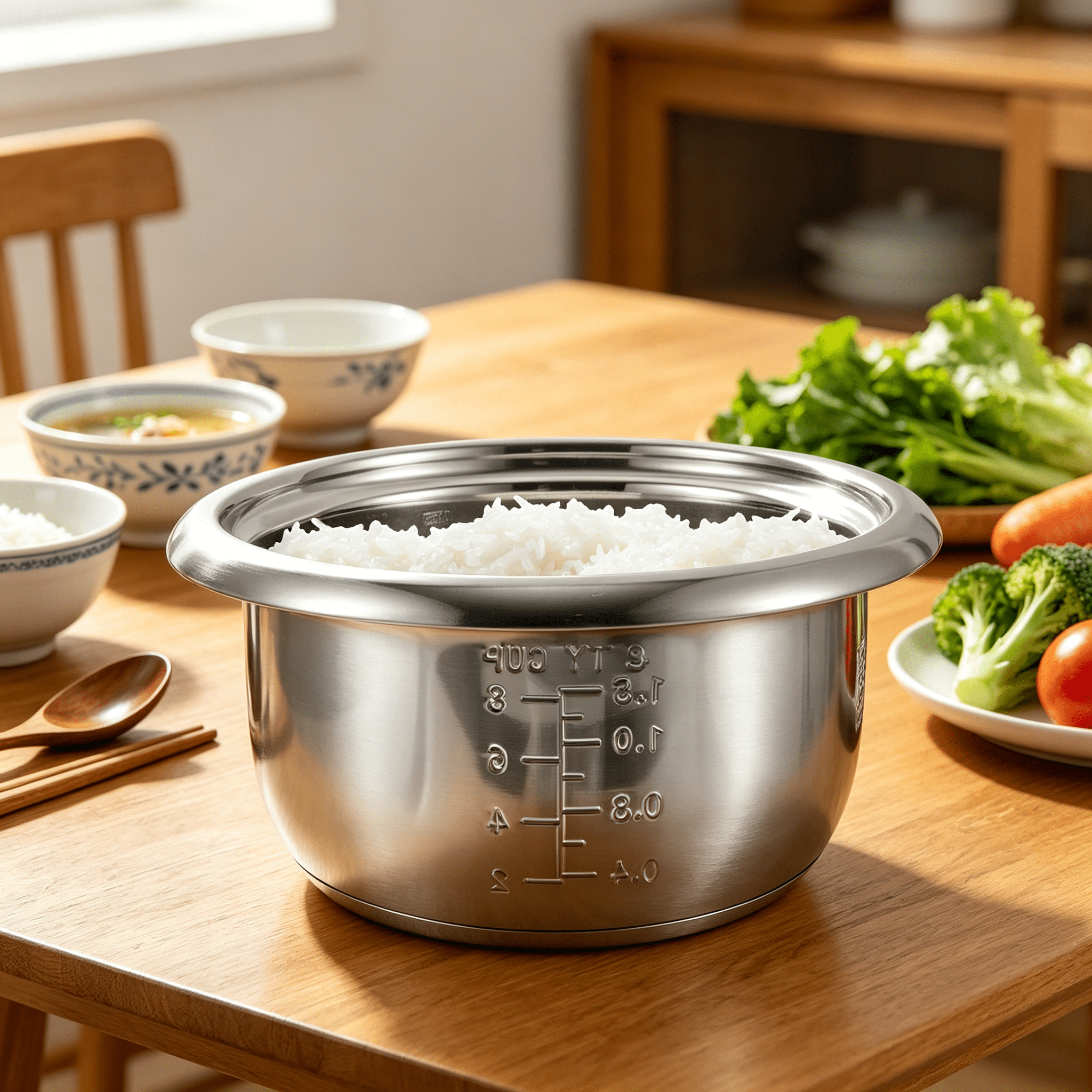EXLEAF 2026 New Stainless Steel Rice Cooker Inner Pot Non-Stick 3L for Rice Cooker, Slow Cooker, Multicooker Silver