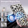 thumbnail image 4 of Magnetic Designed for iPhone 13 Pro Case Clear Compatible with MagSafe Cute Leopard Print Pattern Soft TPU Bumper Shockproof Anti-Scratch Slim Phone Cover for iPhone 13 Pro, Black, 4 of 7