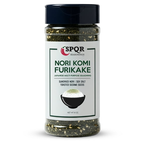 Nori Komi Furikake Multi-Purpose Rice Seasoning XL 8 oz. Jar Sugar Free by SPQR Seasonings