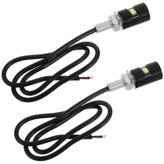 SEWCHICS Rear Number Plate Led Light Black Aluminium Alloy 2 Pcs For Rv Waterproof