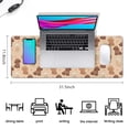 thumbnail image 5 of 31.5x11.8 Inch Gaming Mouse Pad, Non-Slip Stitched Rubber Desk Mat for Desktop & Laptop,Poodle Sweater Heart Beige Pattern, 5 of 6