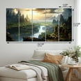 thumbnail image 4 of Designart "Castle from a Fairytale II" Castles Metal Wall Decor Set, 4 of 5