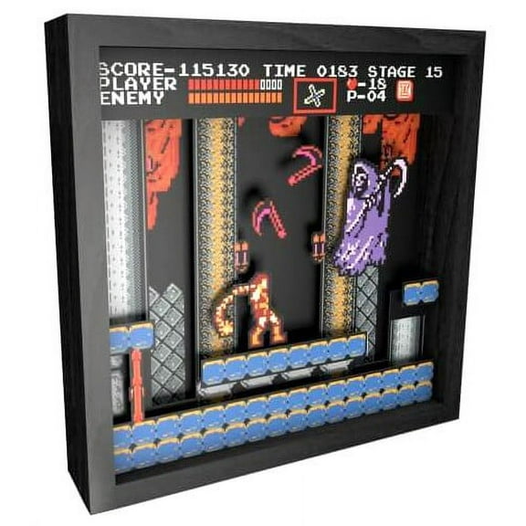 Pixel Frames Castlevania Shadow Box Art [9 x 9]