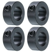 4 Pack Set Screw Collars 5/8" Bore Carbon Steel Shaft Collars, 1-1/8" OD, 1/2" Width Axle Collar Clamp, Black Oxide