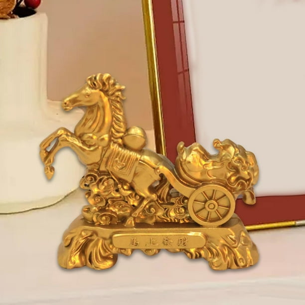 Estatua de caballo de estilo chino, escultura animal, decoración de mesa, aleación, decoración del hogar, figura de caballo para estantería, sala de 8 cm x 85 cm