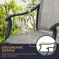thumbnail image 5 of HAPPATIO Gray 5-Piece Metal Patio Outdoor Dining Set, 5 of 8