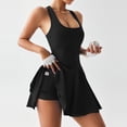 thumbnail image 2 of QHFBli Womens Mini Tennis Dresses Skort Summer Sleeveless One Piece Workout Romper Dress with Shorts Athletic 2026 Outfit, 2 of 7