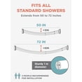 thumbnail image 2 of Double Curved Shower Curtain Rod, No Drill, Adjustable Tension Curved Shower Rod for Bathroom, Rustproof Double Rod, Non-Slip, Adds Room in Shower,, 2 of 6