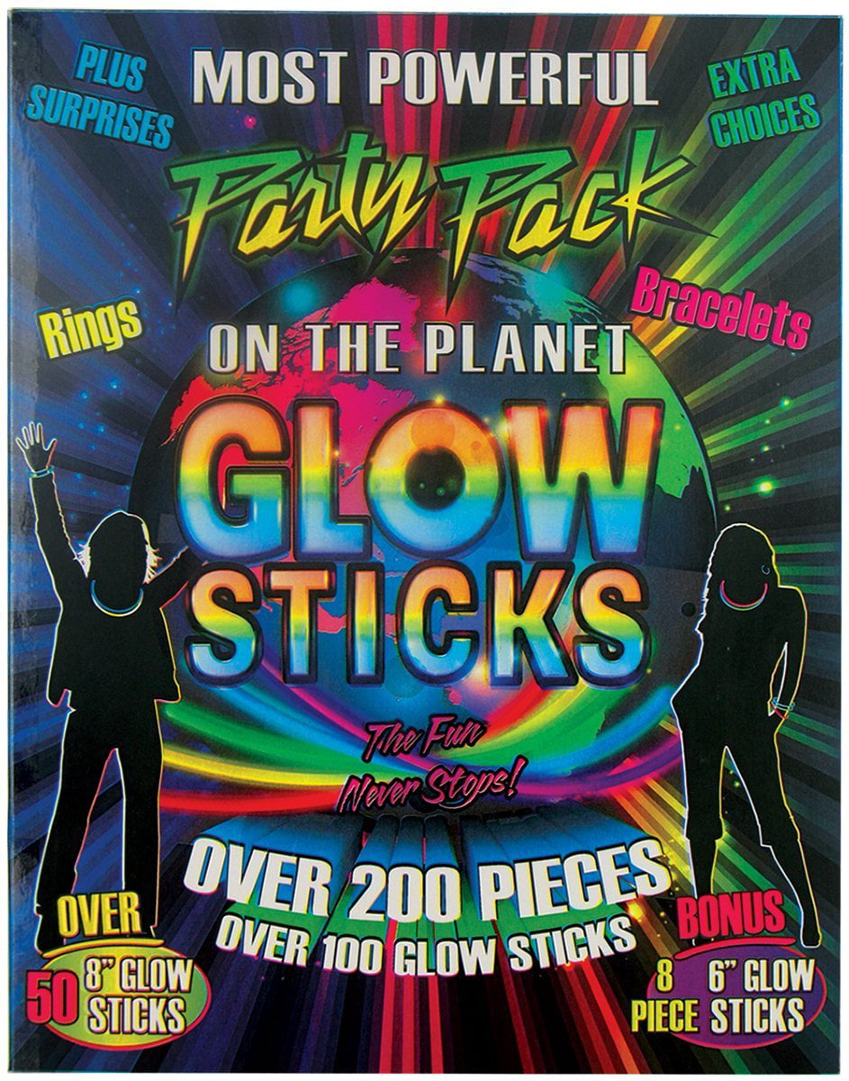 Glow Sticks Party Pack 8in Lumistick Bracelets W/ 22in Necklaces Wedding Supplie for sale online 