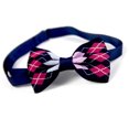 thumbnail image 1 of Colliers pour Chiens Nœuds Papillon Sangle Réglable Mode Animaux de Compagnie Accessoires Réglables Décorations Boucle Vêtements Chiots Chats Festival Carreaux Bleus, 1 of 7
