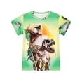 thumbnail image 4 of QEFJNO 3-10Y Kids Boys Pajamas Set 2 PCS Short Sleeve Top and Shorts Pants for Toddler Boys Dinosaur Pjs Summer, 4 of 13